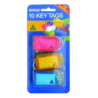 KEVRON Key Tags - Assorted Pack 10 -  Id5 - FREE POST