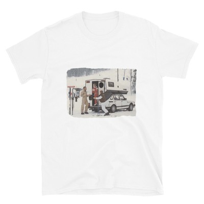 SAAB 900 Toppola Skiing Sweden Europe Ski Alps Short-Sleeve Unisex T-Shirt