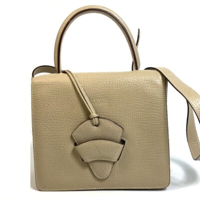 LOEWE Barcelona 2WAY Shoulder Bag Hand Bag Leather Beige | eBay