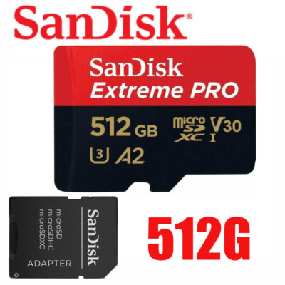 Micro SD Karte 512GB SD Speicherkarte Card SanDisk Extreme Pro