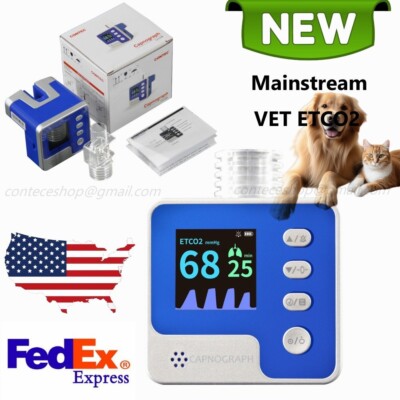 CA10M VET Mainstream ETCO2 Capnograph Respiration Rate End-tidal CO2 Monitor