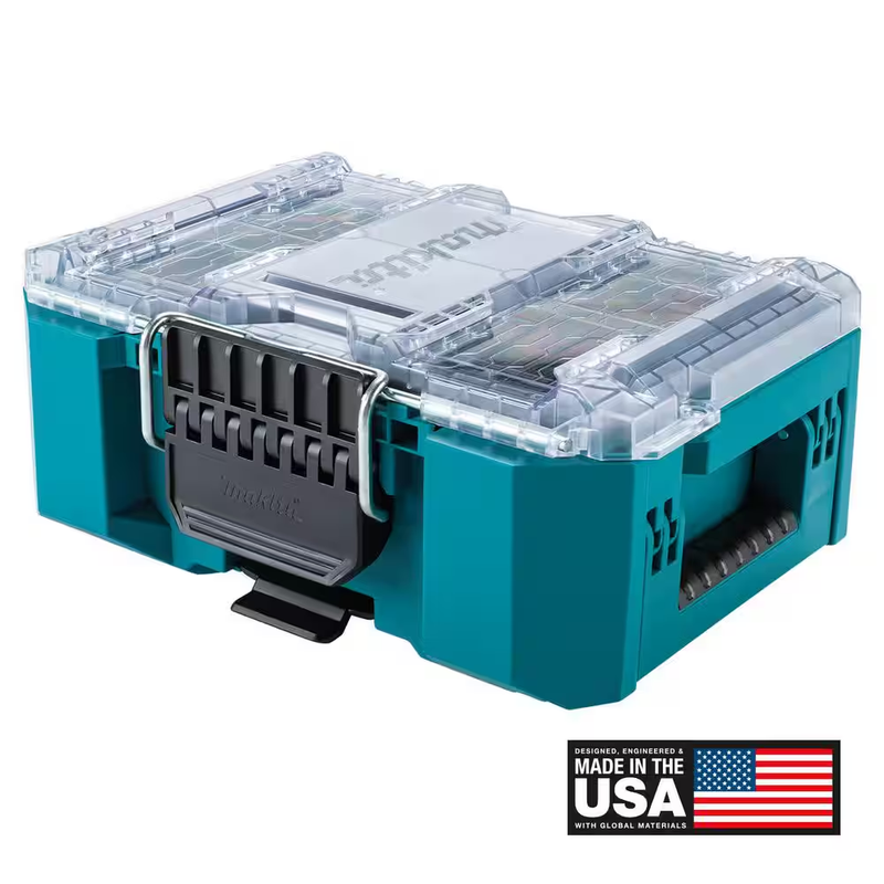 Makita Organizer Tool Box Deep Compact Storage Case Modular Jobsite Container