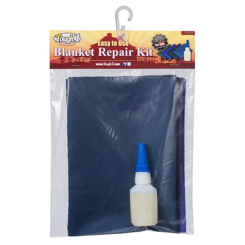 Horse Blanket and Sheet Repair Kit - Glue and Fabric
