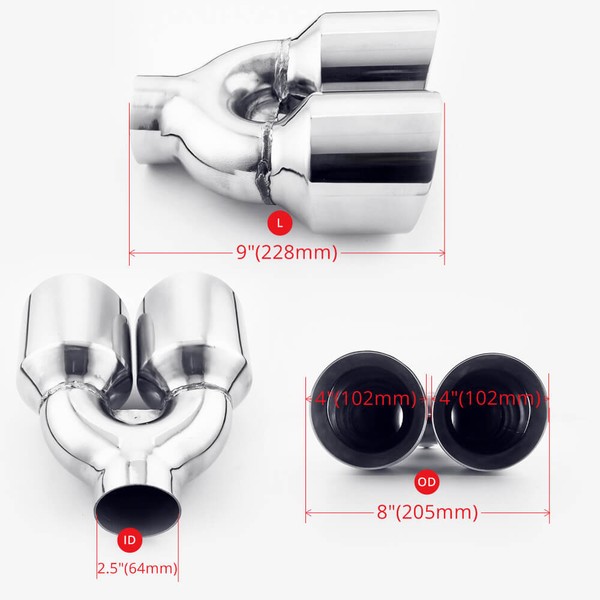 Exhaust Tips Sizes at Wade Smith blog