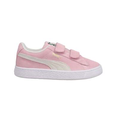 Puma Suede Classic Xxi V Logo Slip On Youth Girls Розовые кроссовки Повседневная обувь 38