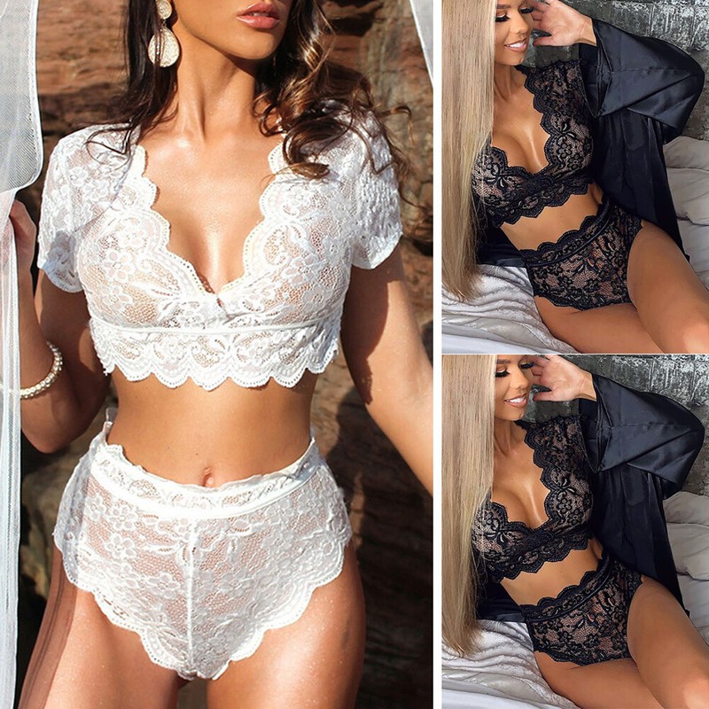 Reizwäsche Damen Spitze BHs Dessous Babydoll Nachtwäsche Erotik Unterwäsche Heiß