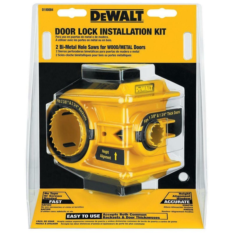 Door Lock Installation Kit Hole Saws Wood Metal Tool Repairs Workshop Home NEW
