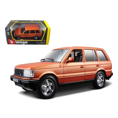 Land Rover Range Rover Orange 1/24 Diecast Car Model by Bburago 22020or