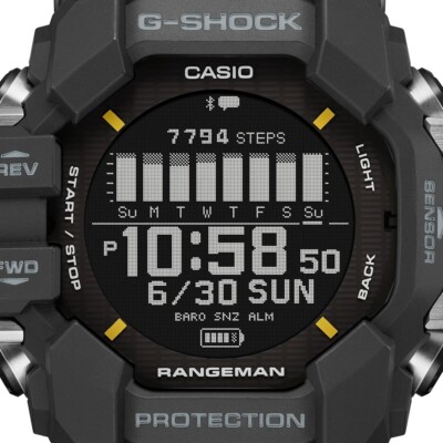 Pre-owned Casio G-shock Master Of Rangeman Gpr-h1000-1jr Black Men's Watch W/ Box