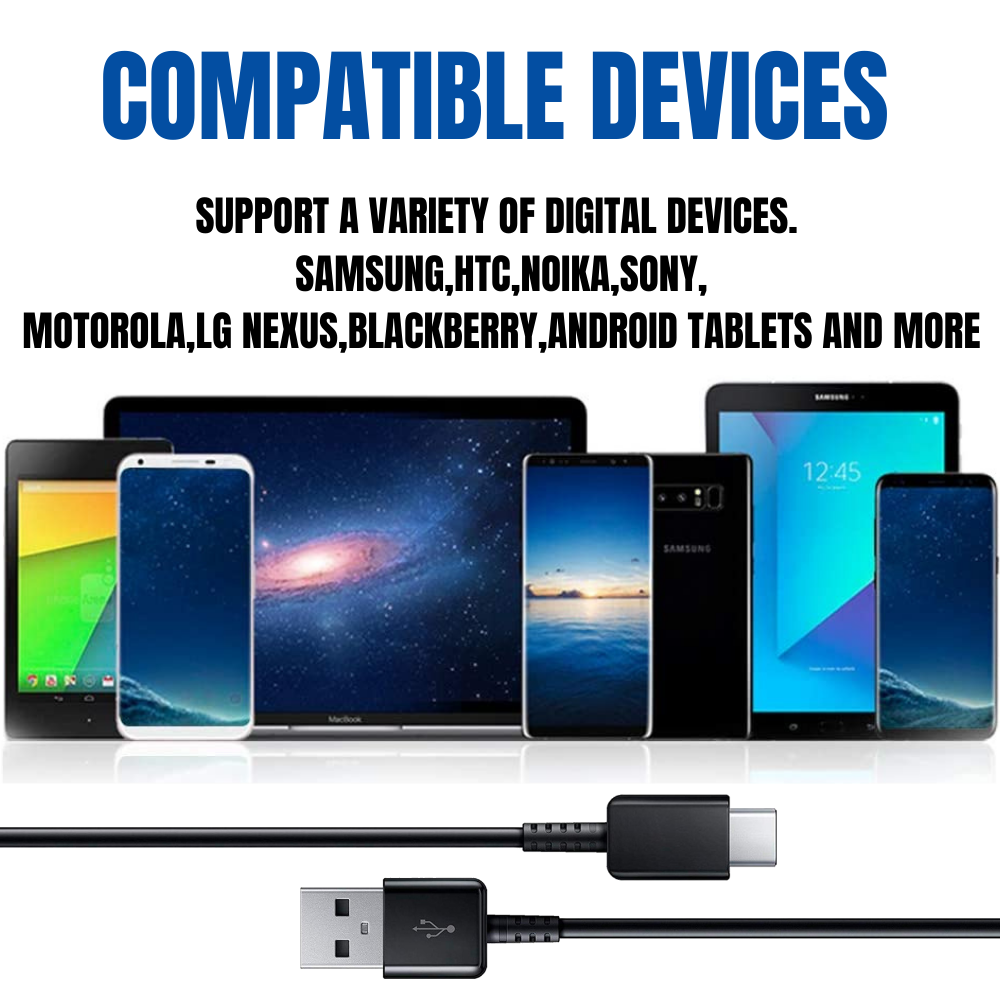For Samsung Android Adaptive Fast Charger Kit USB C Cable Wall Charging Block