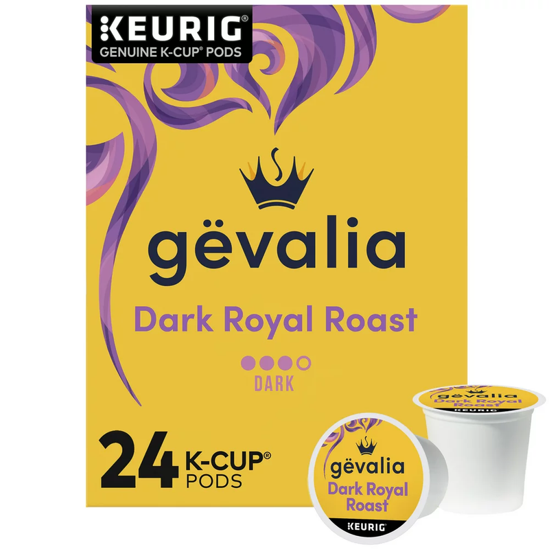 Gevalia Dark Royal Roast Coffee K-Cup Coffee Pods, 24 Ct Box