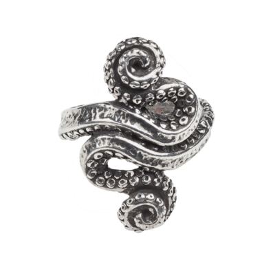 Alchemy Gothic Kraken Pewter Ring BRAND NEW