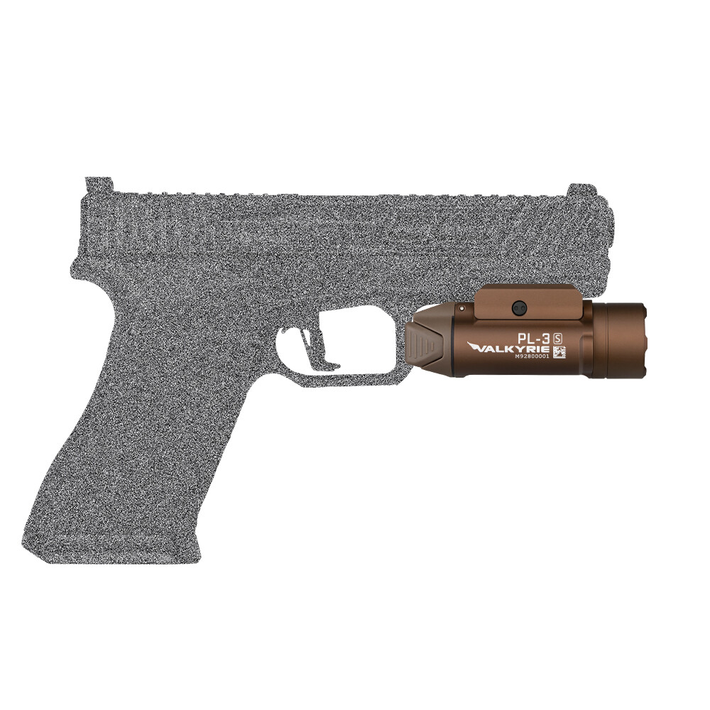 Olight PL-3S Valkyrie 1000 lumen Rail Mount Light Tactical Flashlight Desert Tan