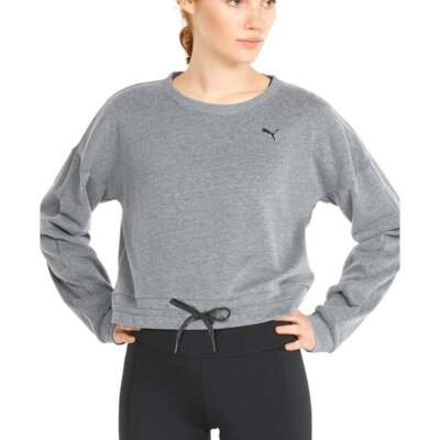 Толстовка Puma Train French Terry Crew Neck Женская Серая 521622-03