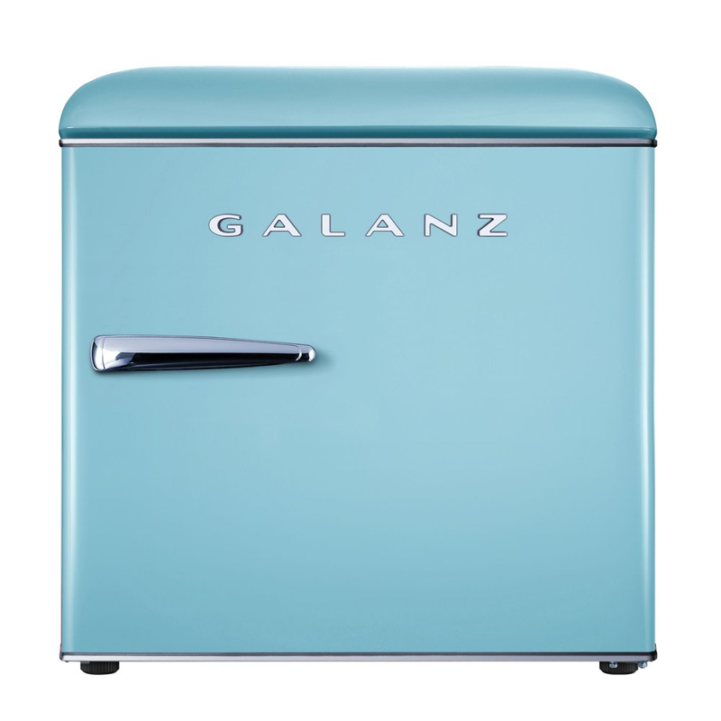 Galanz 1.7 Cu Ft Retro Mini Fridge, Blue, Estar
