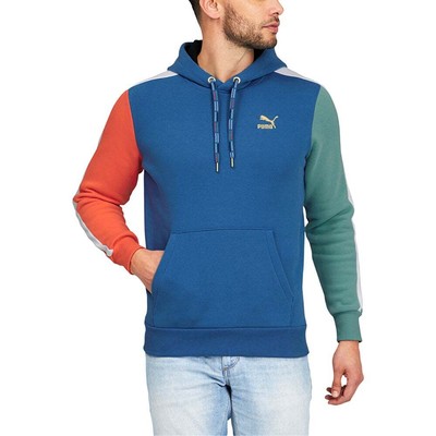 

Puma Go For Colorblock T7 Пуловер с капюшоном мужская синяя повседневная верхняя одежда 536032-48, Синий