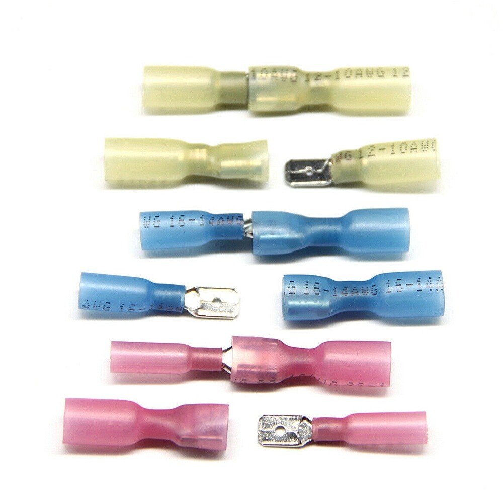 510X 2210 AWG Heat Shrink Electrical Wire Connectors Ring Spade Crimp