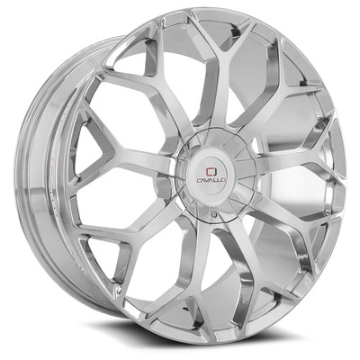 22x9.5 Cavallo CLV-22 Chrome Wheel 5x115/5x5 (15mm)