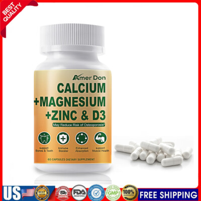 Calcium Magnesium Zinc with Vitamin D3 Strong For Bone Health Muscle Improvement
