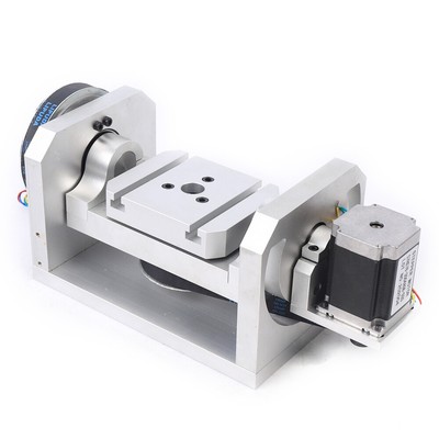 CNC Indexing Head CNC 4th Axis 5th Axis Rotary Axis 98MM Center Height Silver US