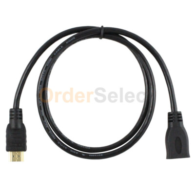 HDMI Extension Cable Male to Female HDMI Cable Extender Adapter 3D 4K x 2K Lot