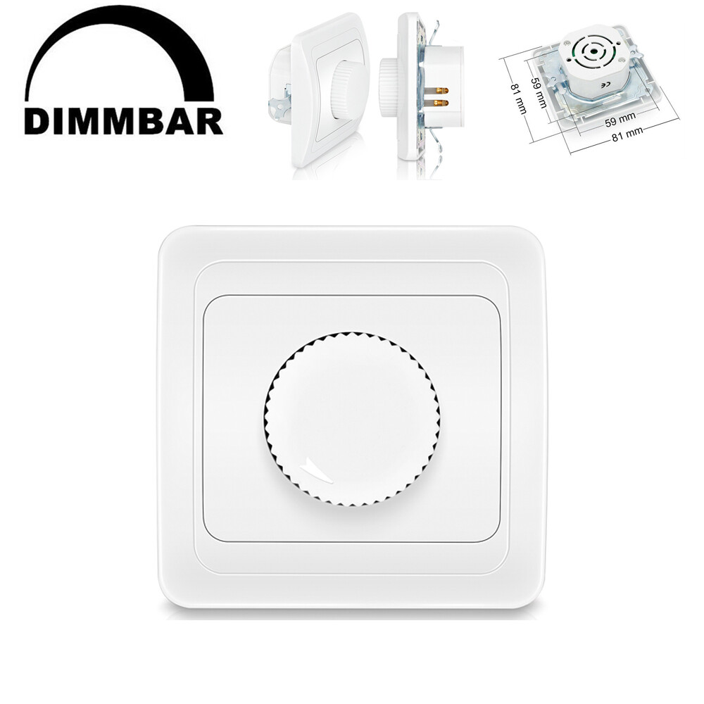 LED Dimmer Drehdimmer Schalter 230V 4 300W Für Dimmbare