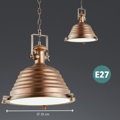 Pendelleuchte Kupfer Retro Industrie Vintage Hängelampe Deckenlampe Wohnzimmer
