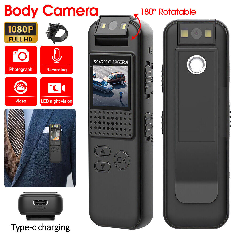 1080P Mini Body Camera Video Recorder Security Cam Bike Sport Camcorder w/ Clip