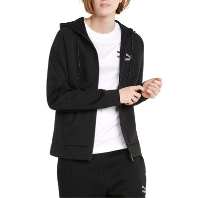 

Puma Classics Tech Full Zip Hoodie Мужская черная повседневная верхняя одежда 53150601, Черный