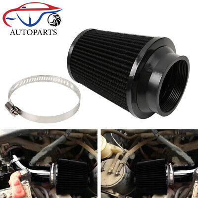 Black 3'' 76mm High Flow Inlet Dry Air Filter Cold Air Intake Cone Replacement