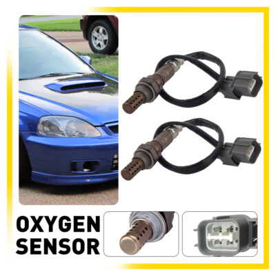 2pcs Oxygen O2 Sensor Downstream Upstream For 1996-2000 Honda 1.6L Civic