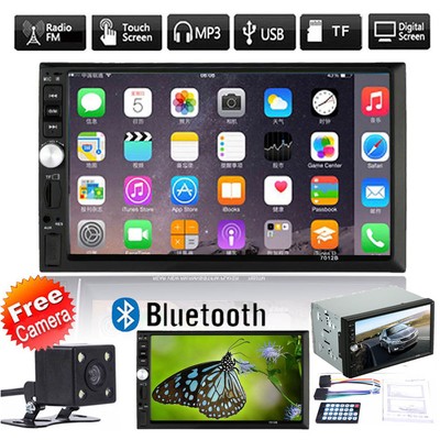 73939 Double 2DIN Car Stereo GPS IN Dash E Link USB TF AUX MP5 MP3 Player  CAM