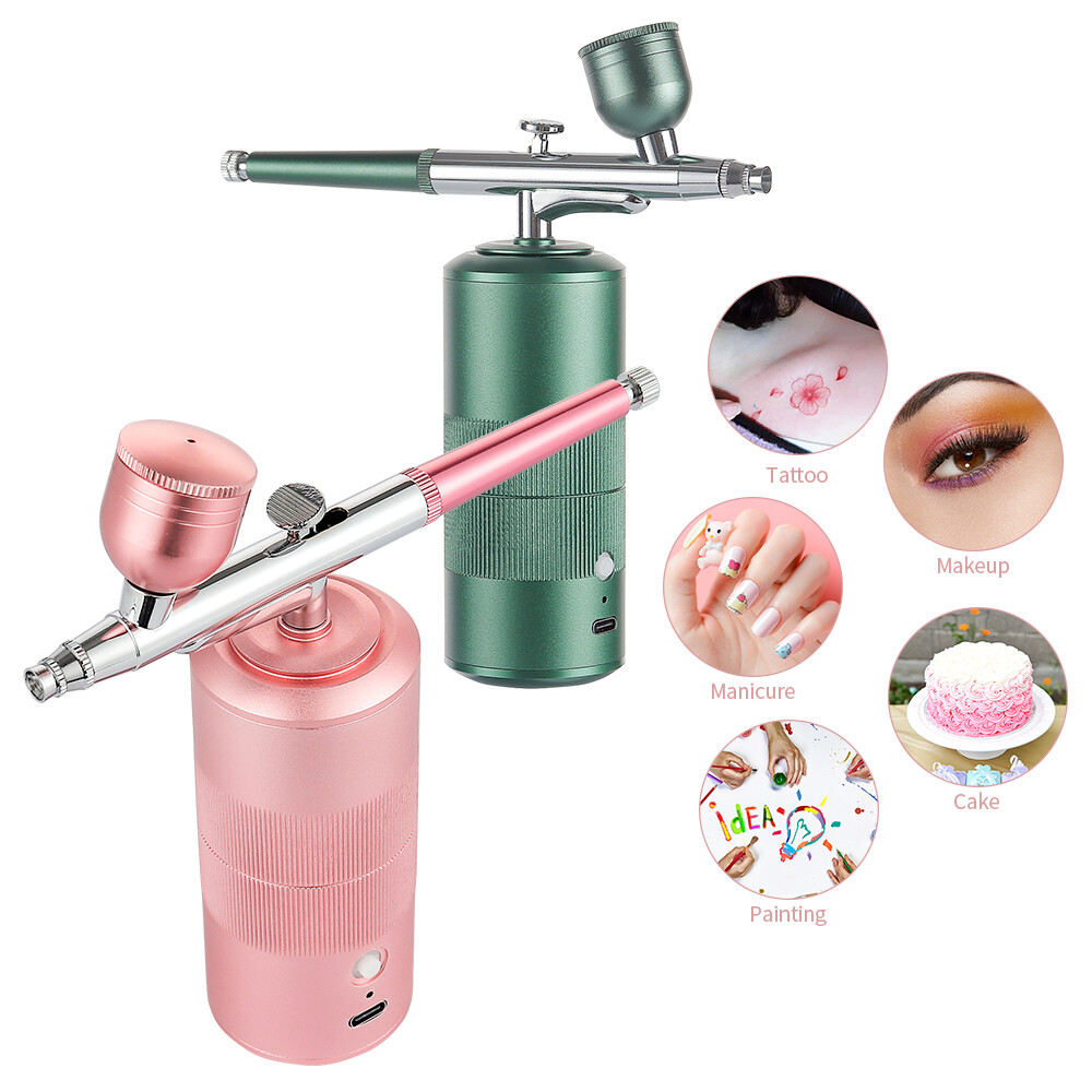 Mini Airbrush Compressor Kit Spray Gun Air Brush Nail Art Tattoo Paint Tool Set
