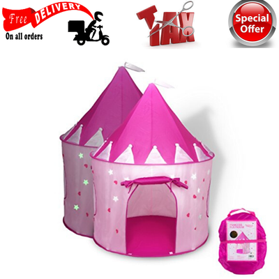pink childrens playhouse