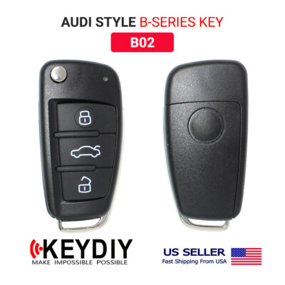 KEYDIY Car Flip Key Remote For Audi Style B-Series 3 Buttons B02 for KD-X2