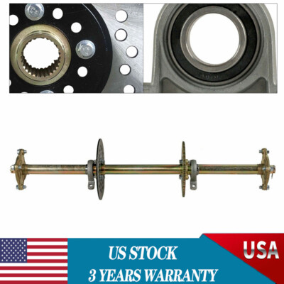 44'' 32''29'' Go Kart Rear Live Axle Kit, Sprocket & Hub, Brake Assembly