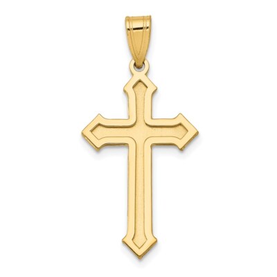 14K Yellow Gold Passion Cross Pendant XK609
