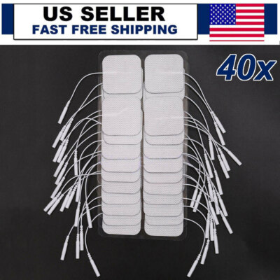 40 Electrode Pads Replacement Unit 7000 3000 2x2 Muscle Stimulator BULK