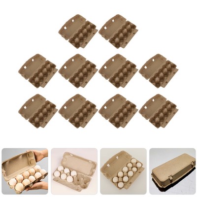  10 Pcs Egg Holder for Refrigerator Paper Carton Reusable Tray