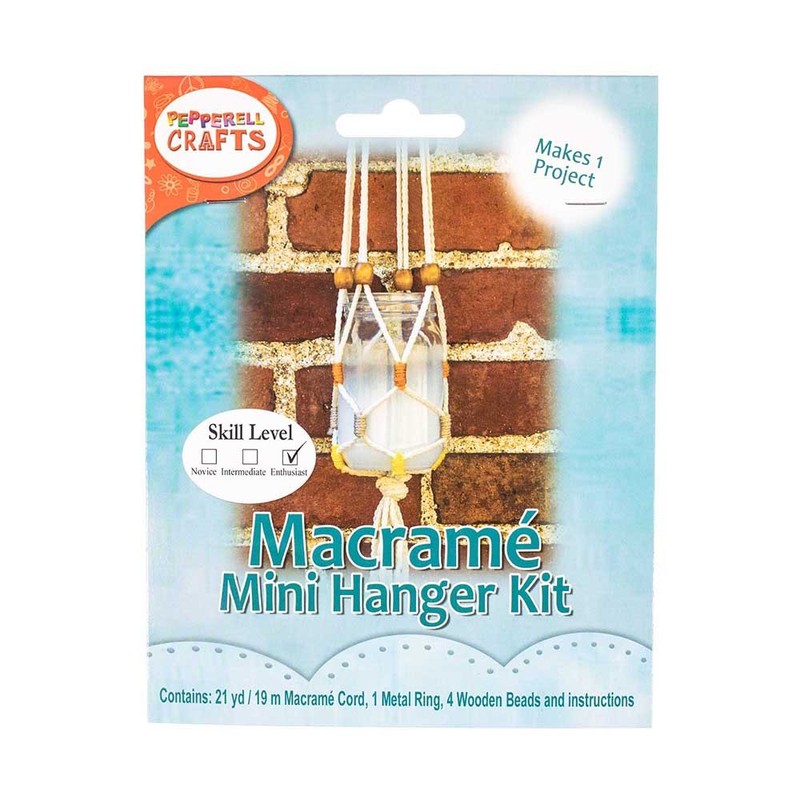 Knotted Macramé Mini Hanger Kit for Jars & Plants with