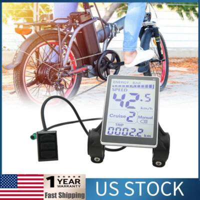 EBike 24-60V 5 Pin LCD Display Speed Meter Electric Bicycle Speedometer US