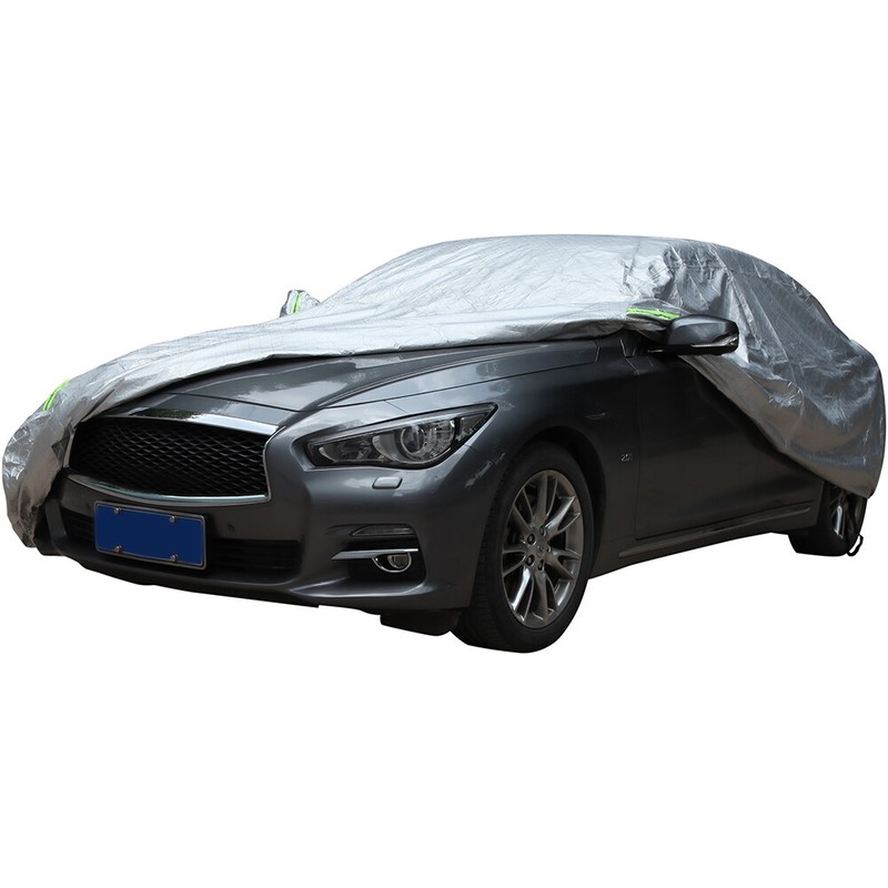 For Ford Mustang 6 Layers Outdoor Full Car Cover Waterproof With Zipper Cotton