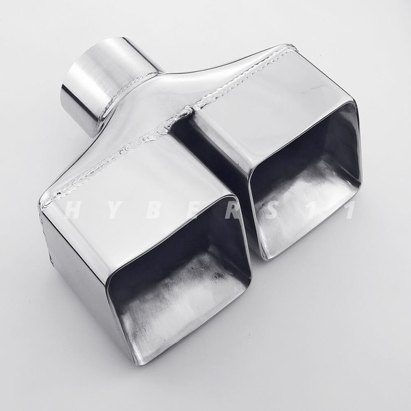 63mm Car Muffler Tip Double Outlet Stainless Accessories For Dodge