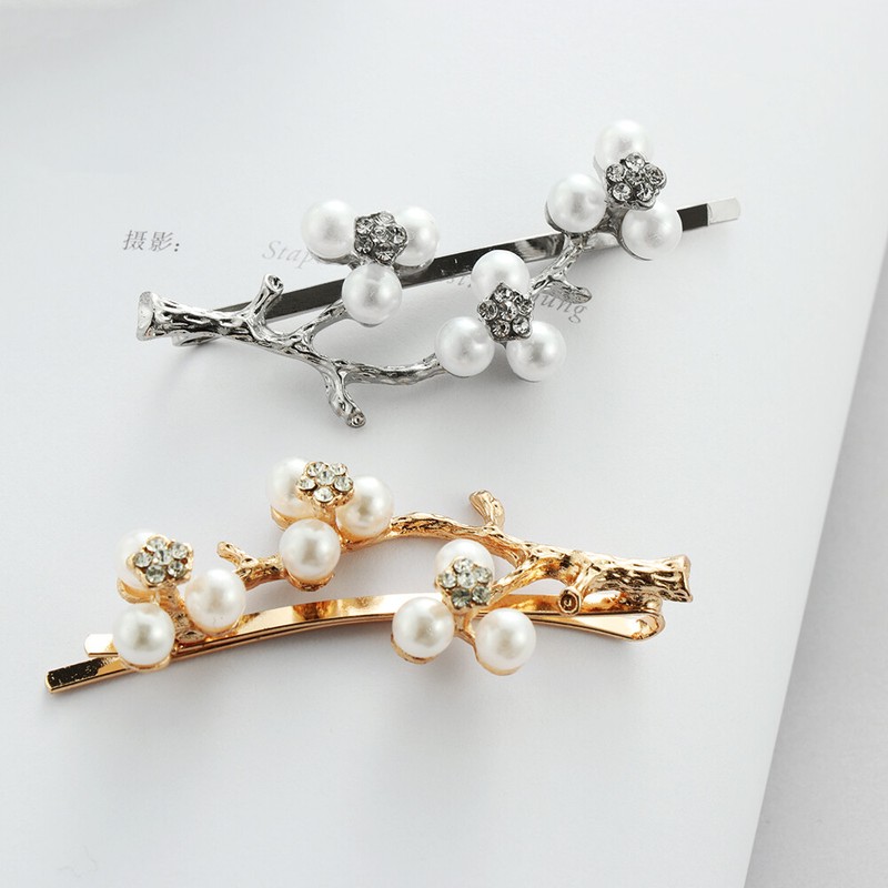 Accessories Barrette Vintage Tree Hair Clips Gold Silver Branch