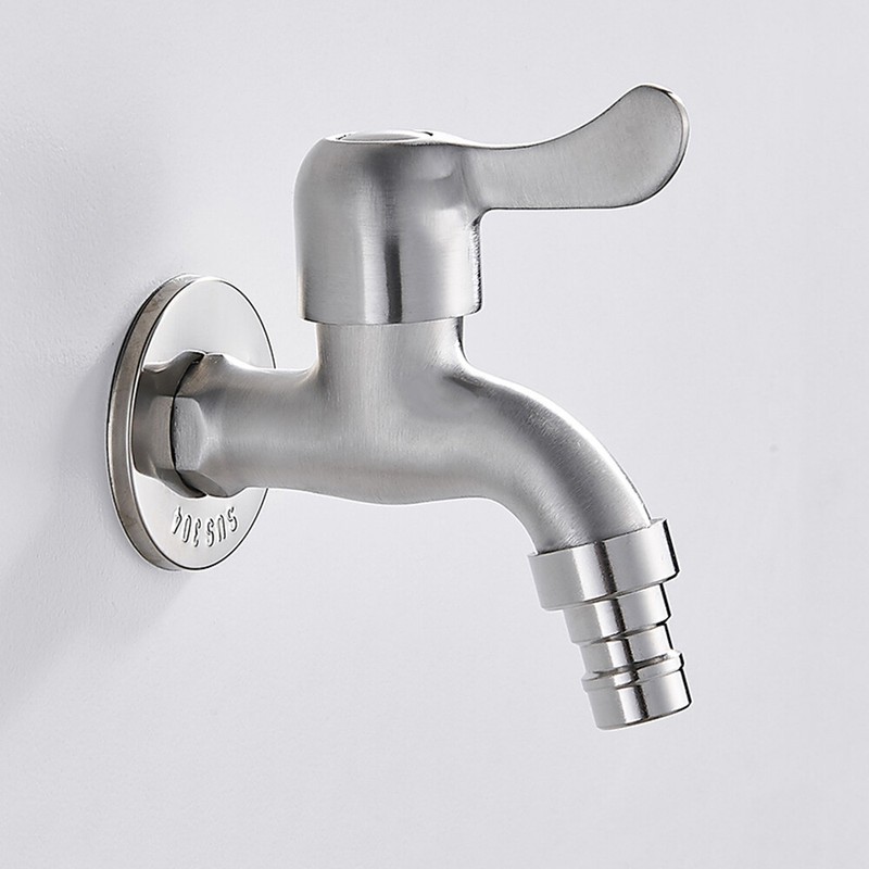 Wall Mounted Chrome Basin Bib Taps Chrome Bath Tap Water Outside