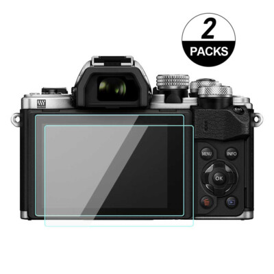 EM10 iii Screen Protector for Olympus E-M10 Mark III II,Tempered Glass (2 Pack)
