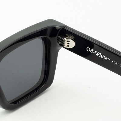 Pre-owned Off-white Oeri126s24pla0011007 Virgil Black Dark Grey Sunglasses In Gray