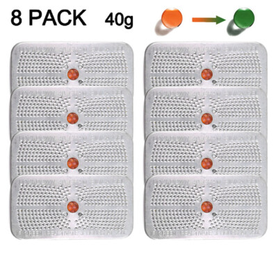 8 PACKS 40 Gram Silica Gel Canister Reusable Indicating Desiccant Dehumidifier