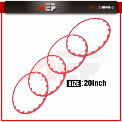 20inch Red Heavy Duty Wheel Guard Rim Protecting Trim Ring For Audi Ford Chevy