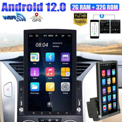 10.1'' Vertical Car Stereo Radio Android 12 2DIN FM Touch Screen GPS Bluetooth